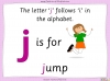 The Letter 'j' - EYFS Teaching Resources (slide 3/21)